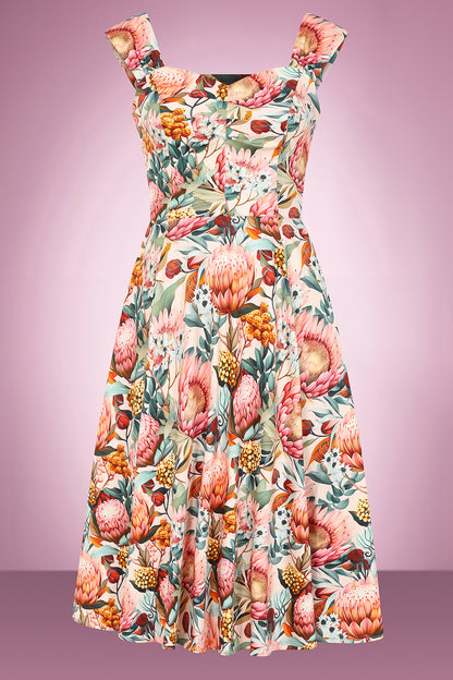 Golden Protea Swing Dress