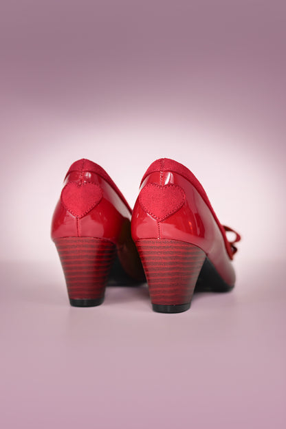Bella Bow Shoes in Red Rear Photo