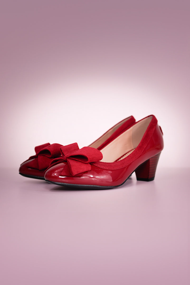 Bella Bow Shoes in Red Front Photo