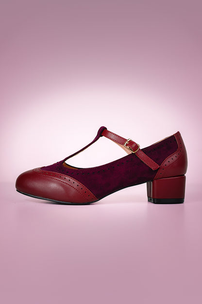 Betty Brogues Burgundy Side Photo