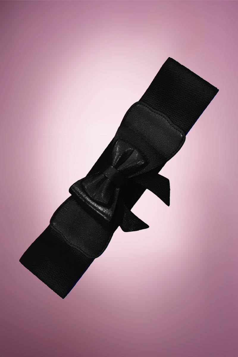 Brianna Bow Belt in Black