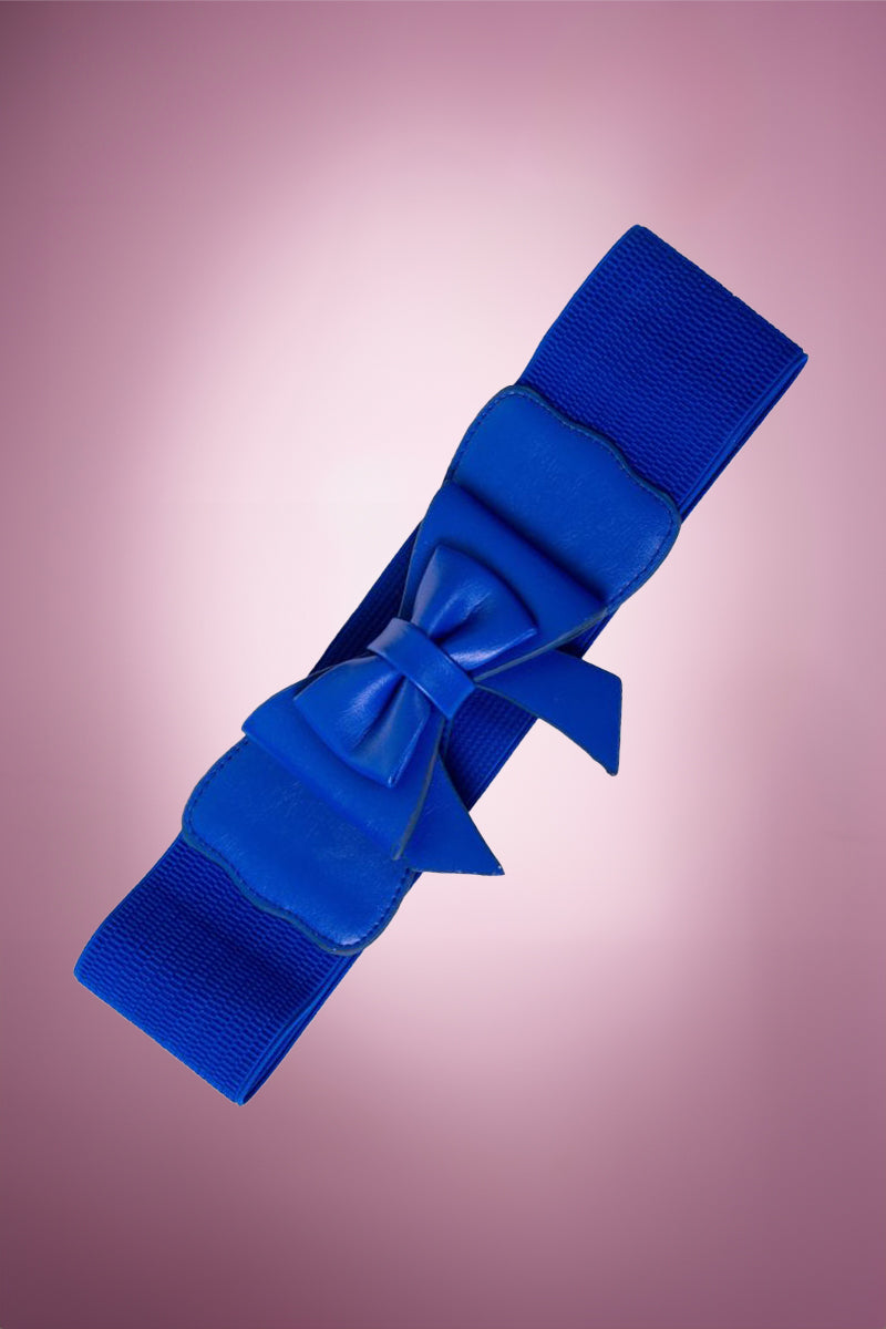Brianna Bow Belt in Royal Blue