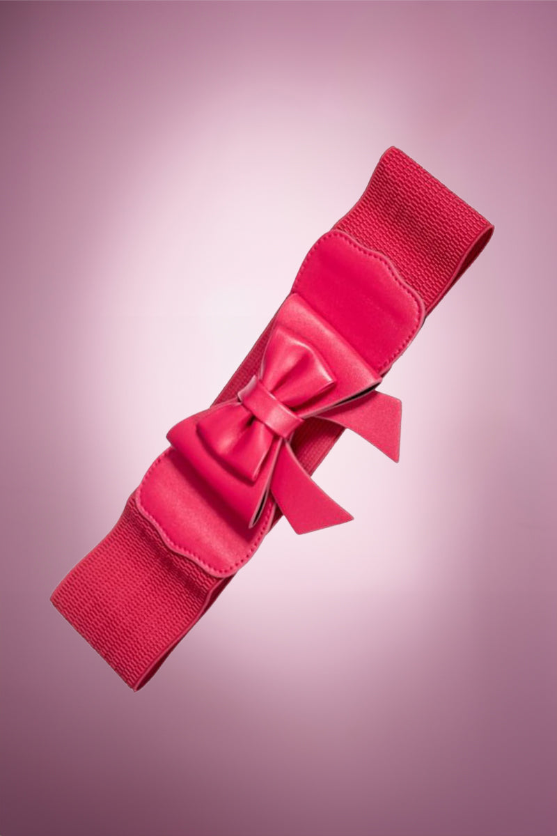 Brianna Bow Belt in Hot Pink