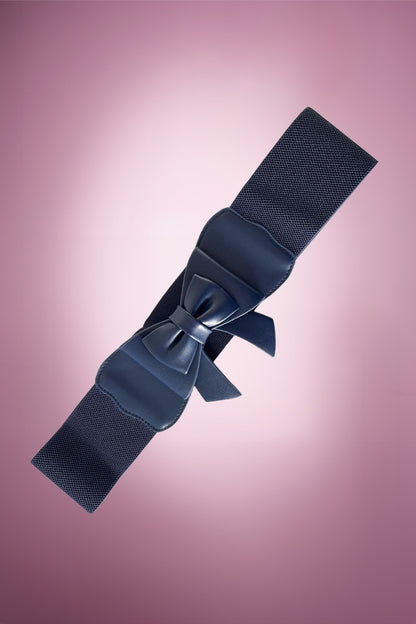 Brianna Bow Belt in Navy