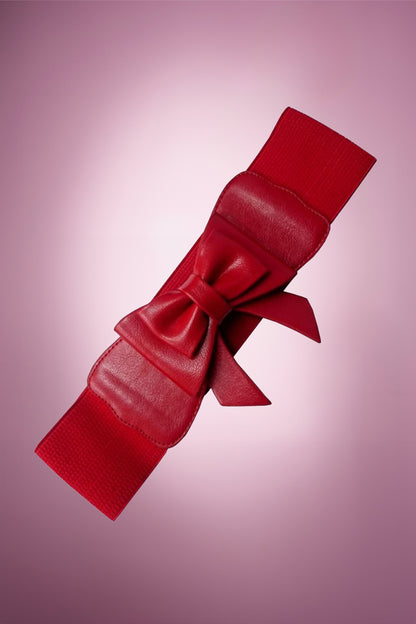 Brianna Bow Belt in Red