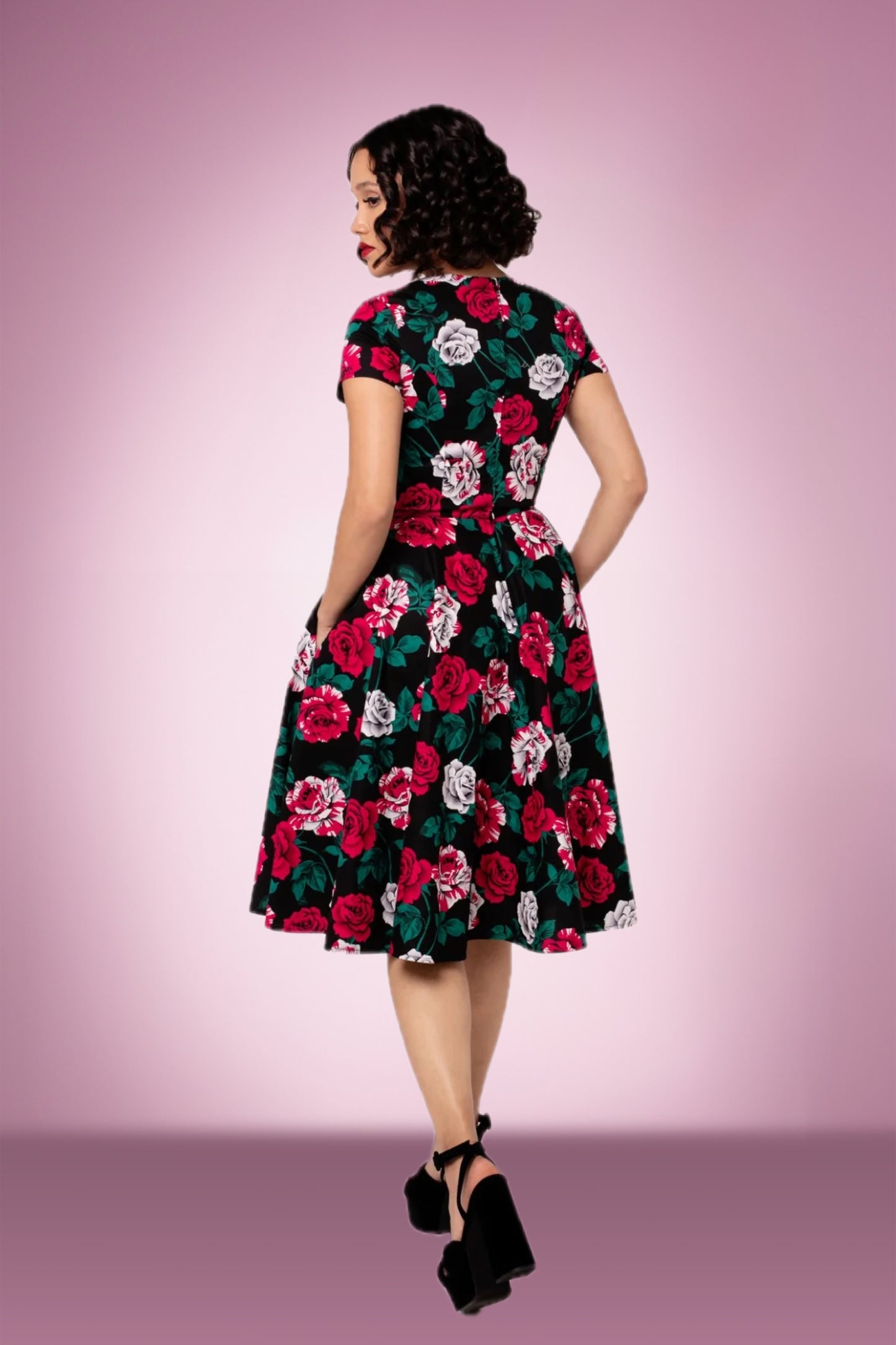Paint Me Roses Swing Dress