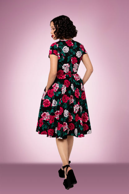 Paint Me Roses Swing Dress