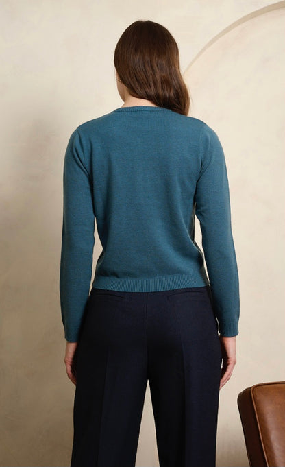 Teal Bonnie Bow Cardi