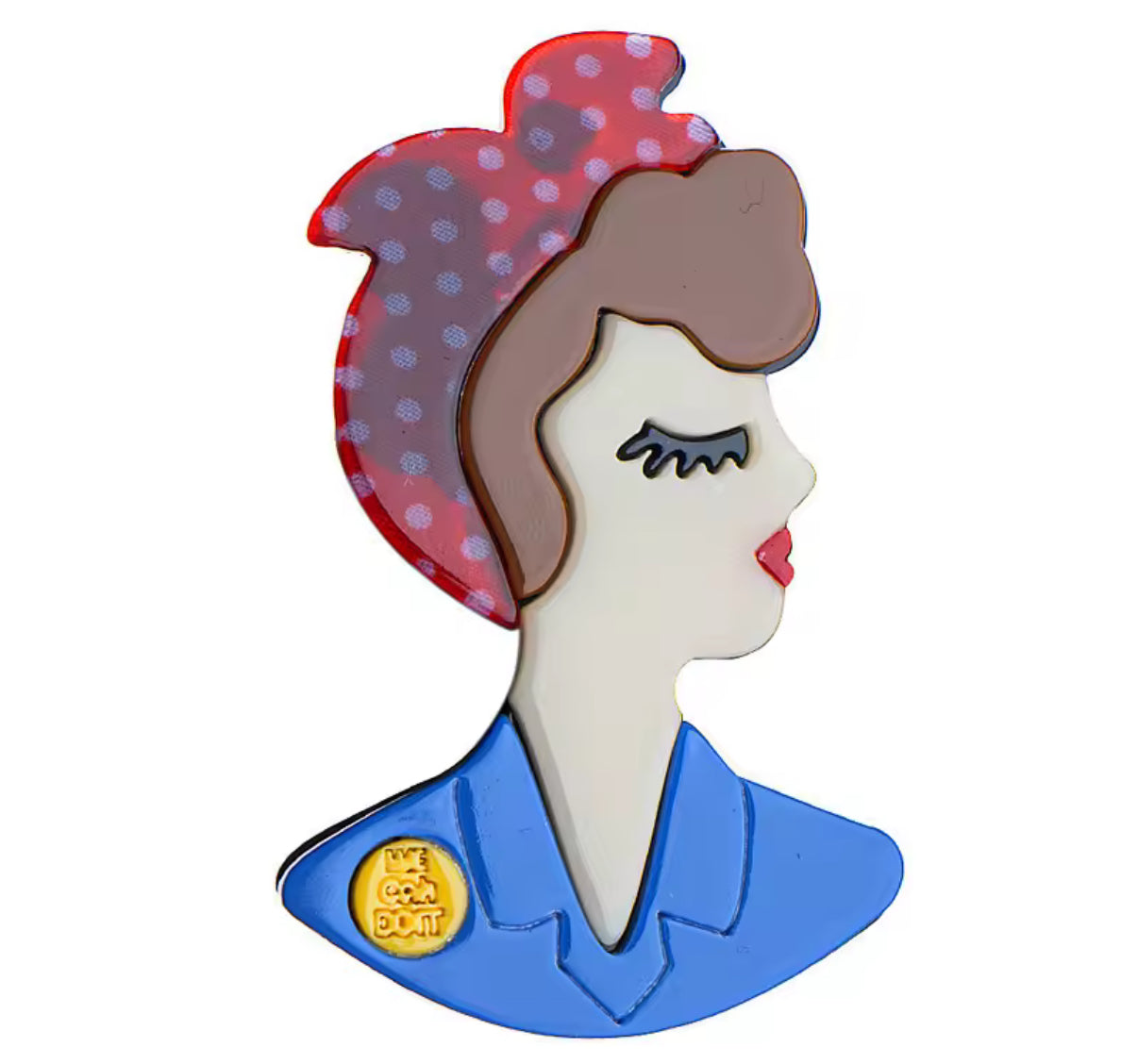 Rosie Riveter Brooch