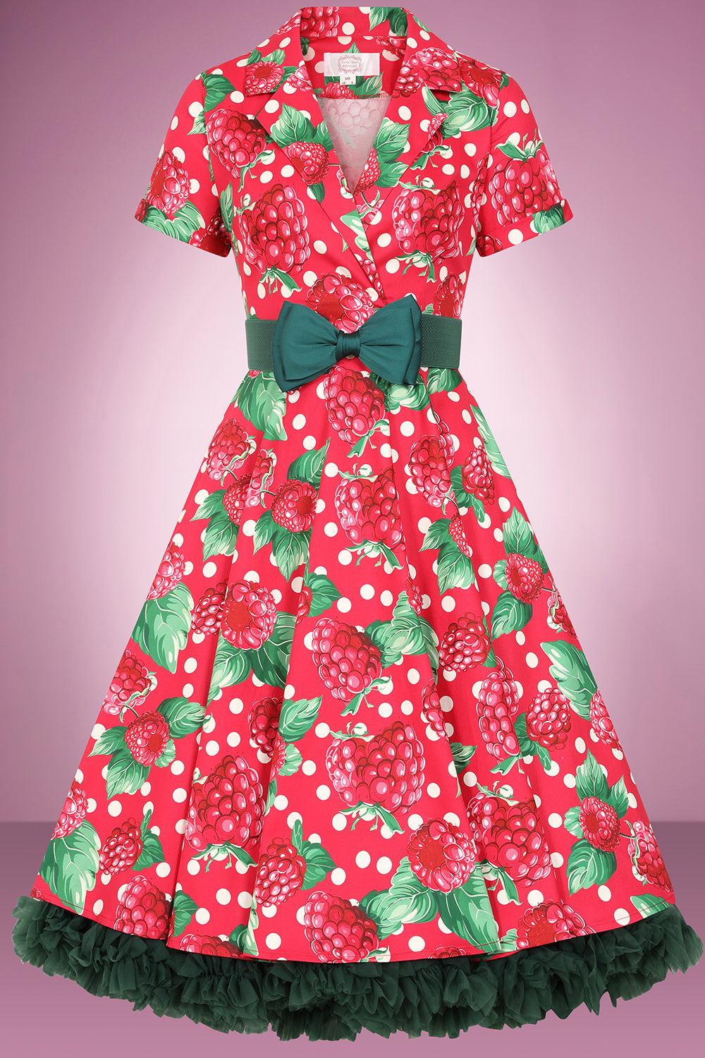 Raspberry Ripple Swing Dress