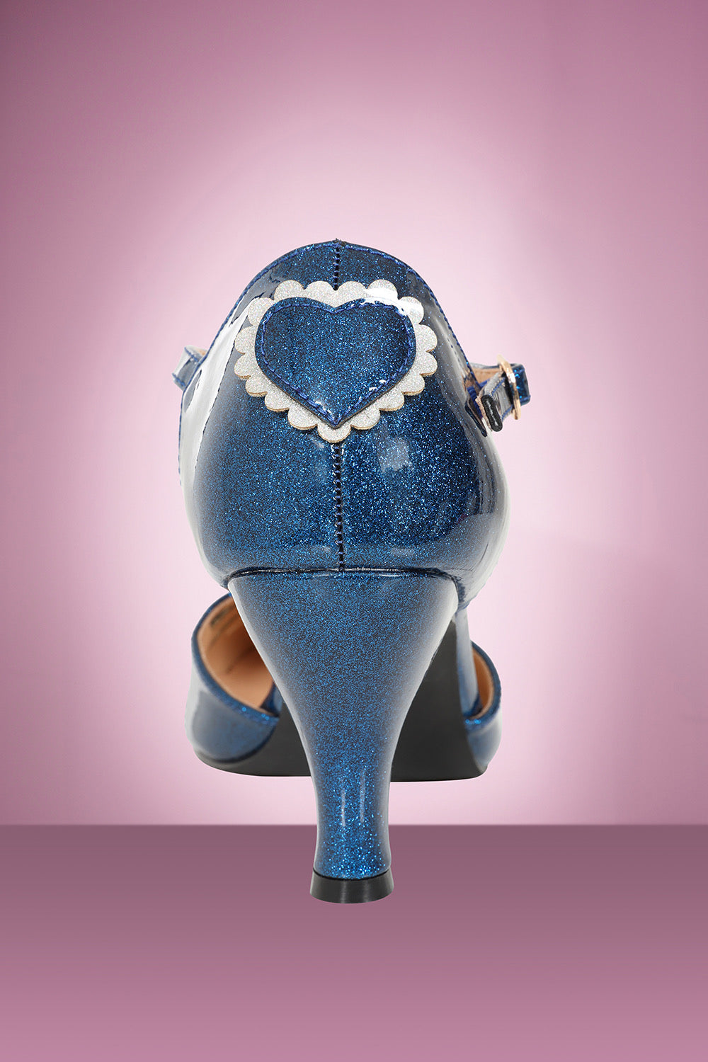 Amelia Heart Shoe in Royal Blue Sparkle PRE ORDER