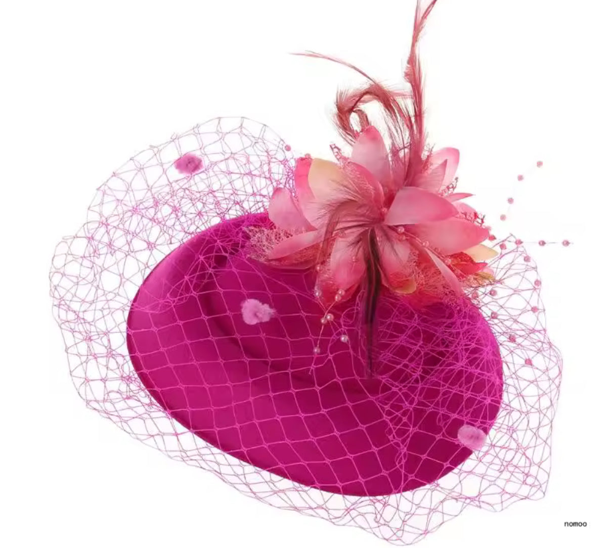 Sasha Fascinator - Hot Pink