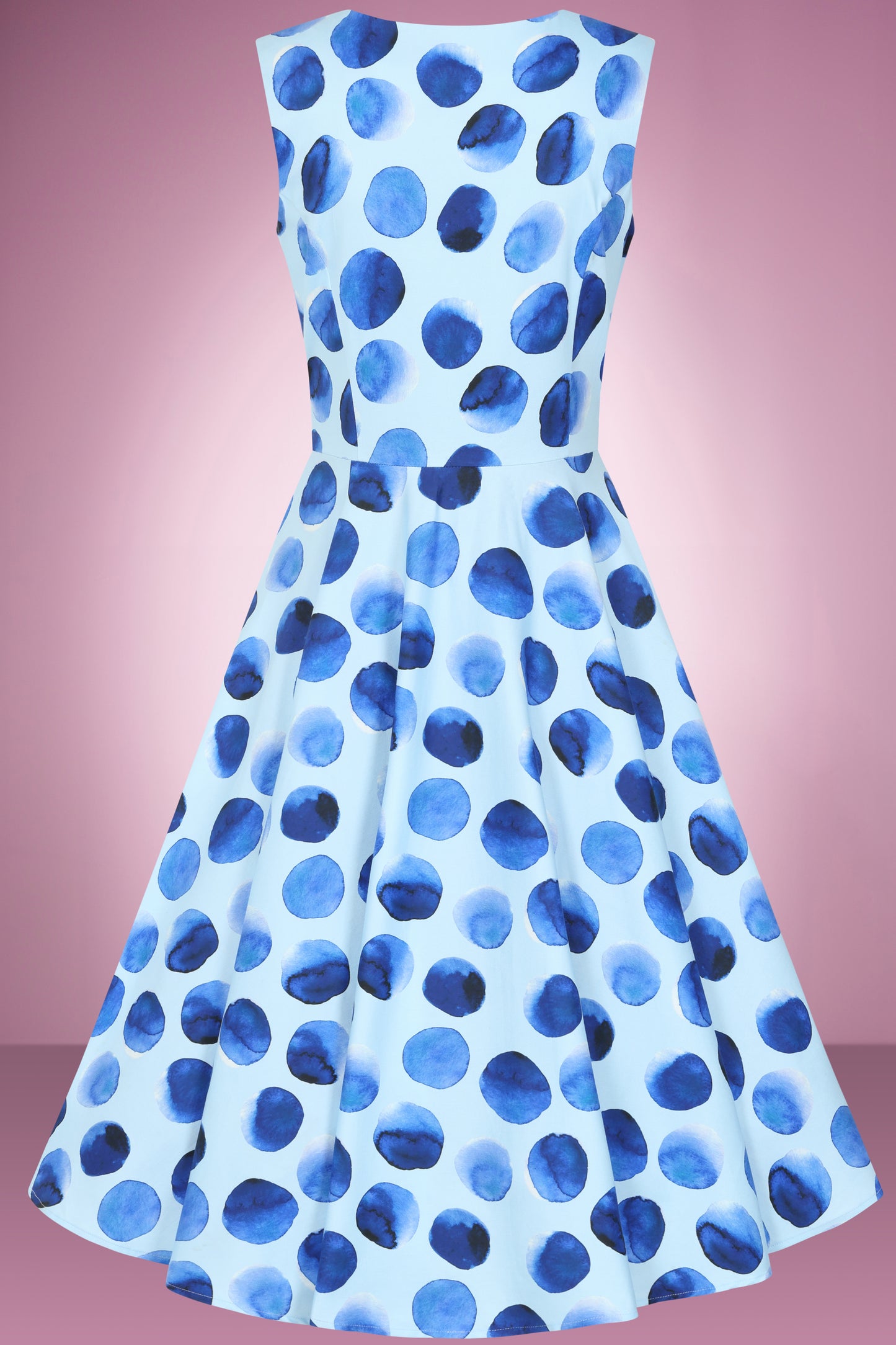 Watercolour Polka Swing Dress