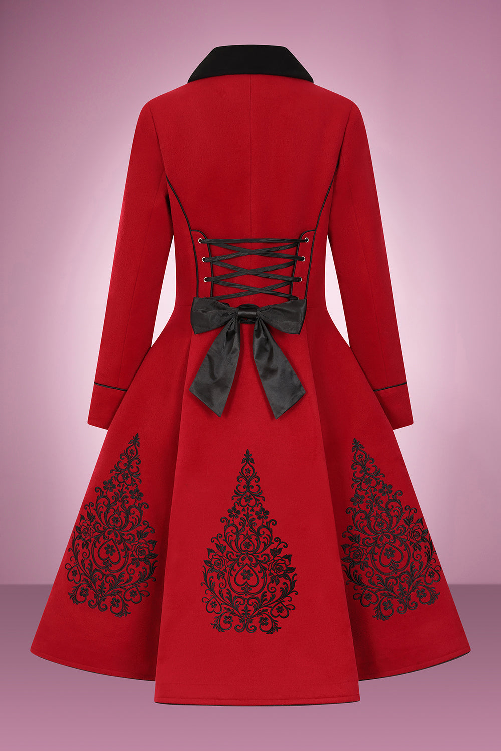 Forbidden Romance Embroidered Swing Coat and Cape PRE ORDER