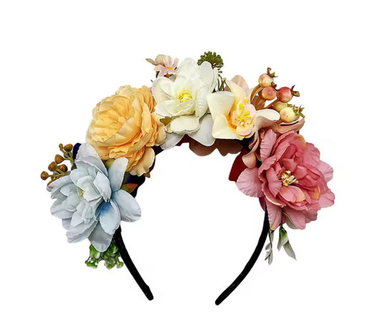 Tatiana Flower Crown dusky mix