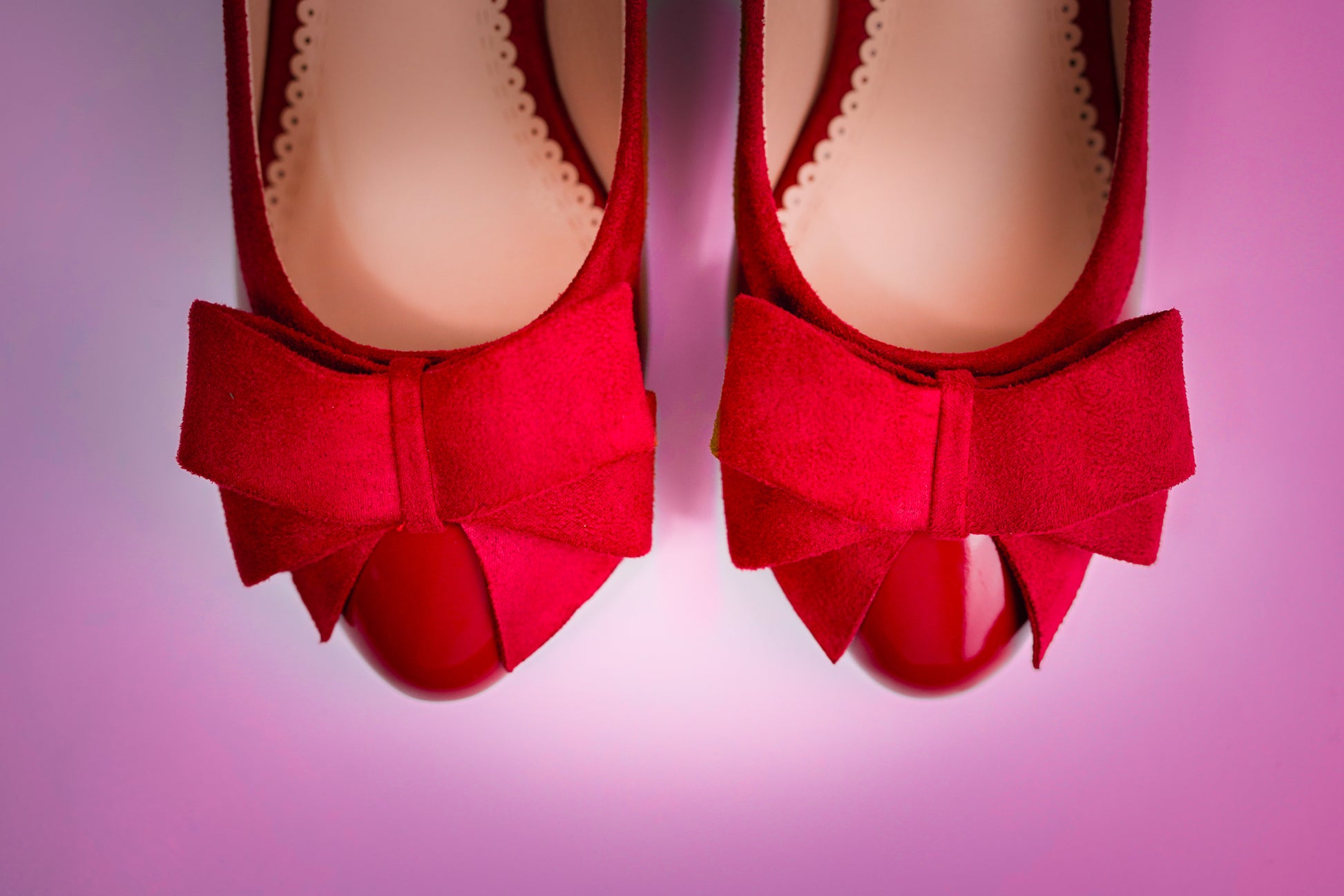Bella Bow Shoes in Red Top Photo