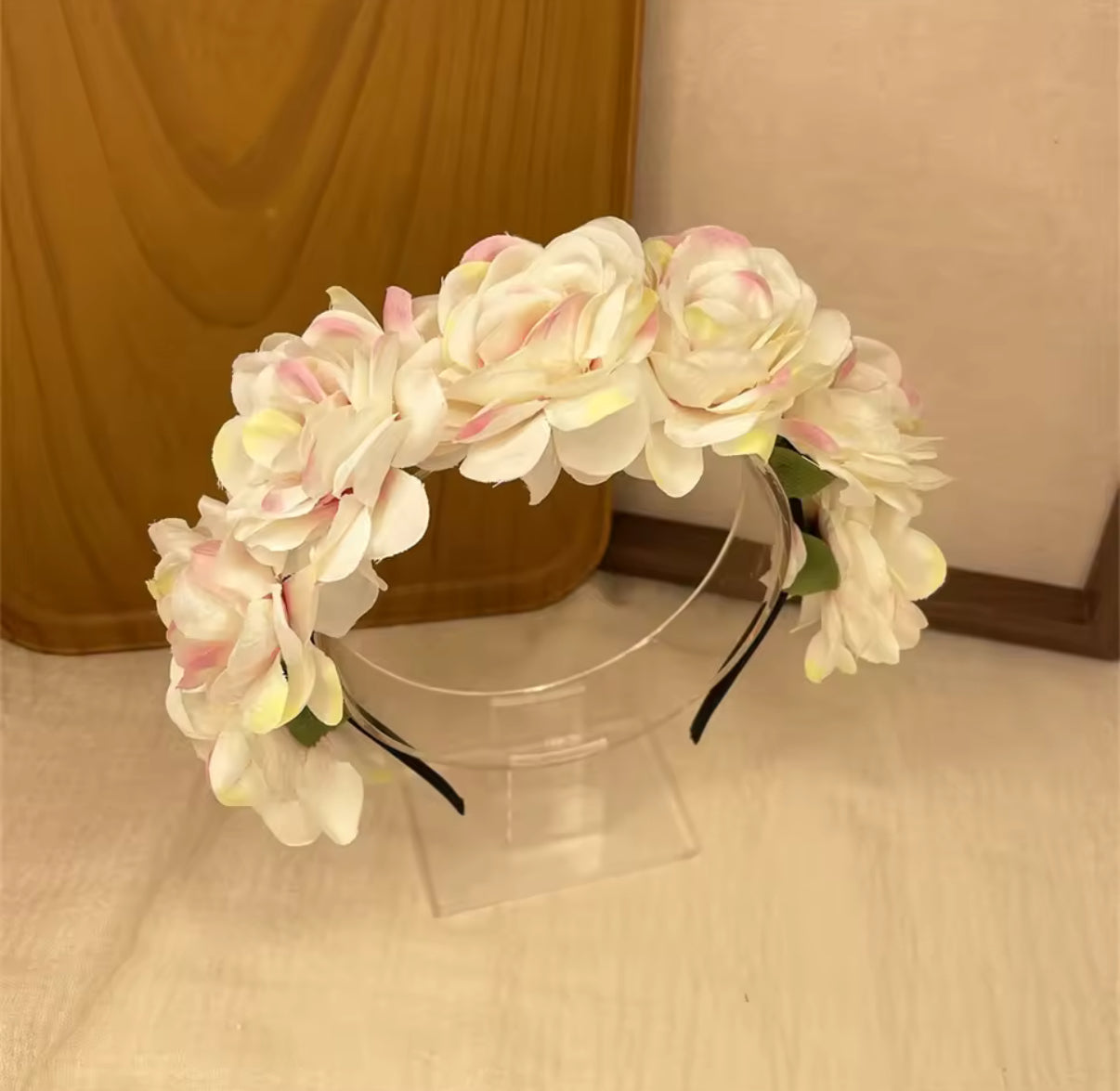 Flower Crown Cream Pink Ombré