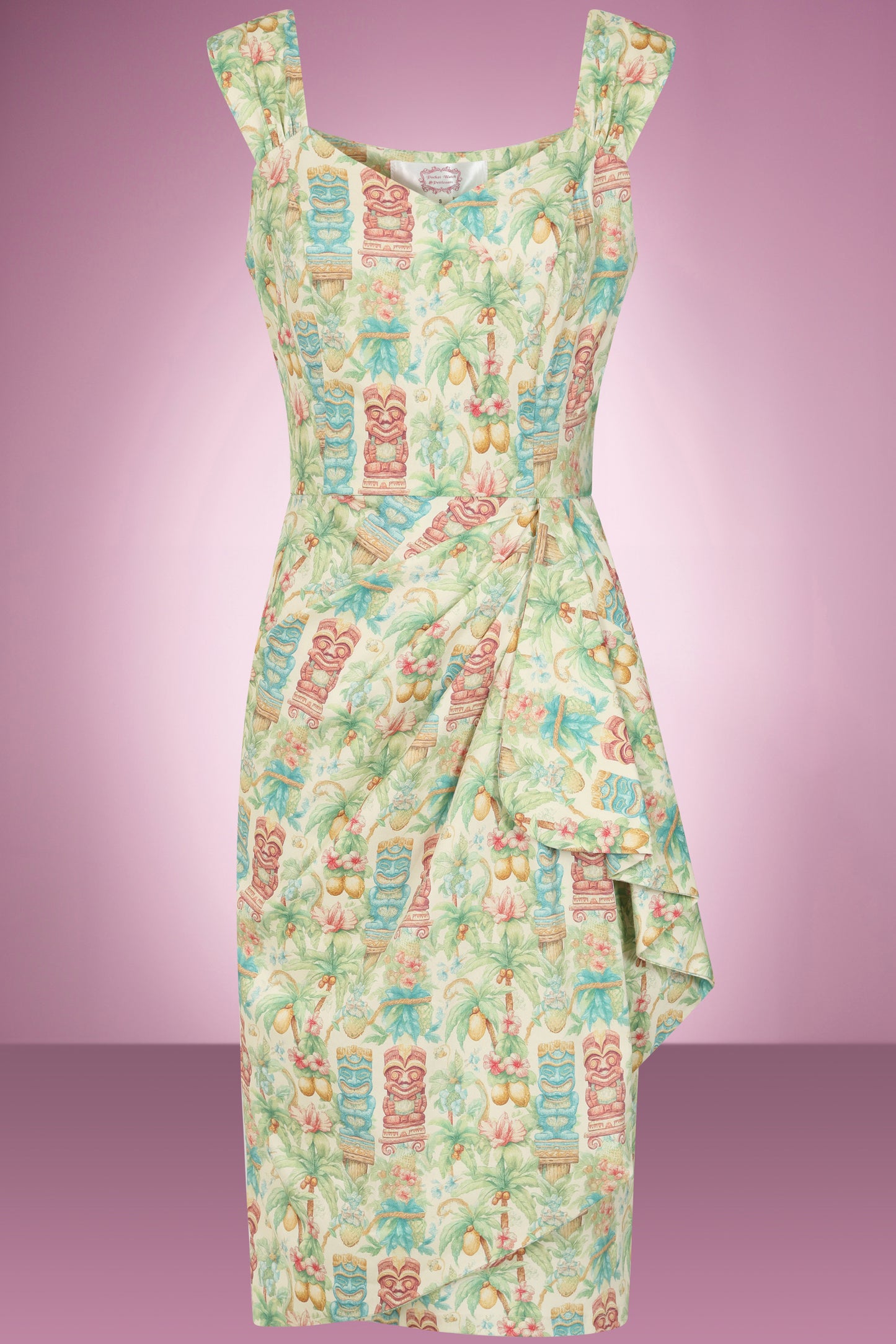 Tiki Waterfall Wiggle Dress