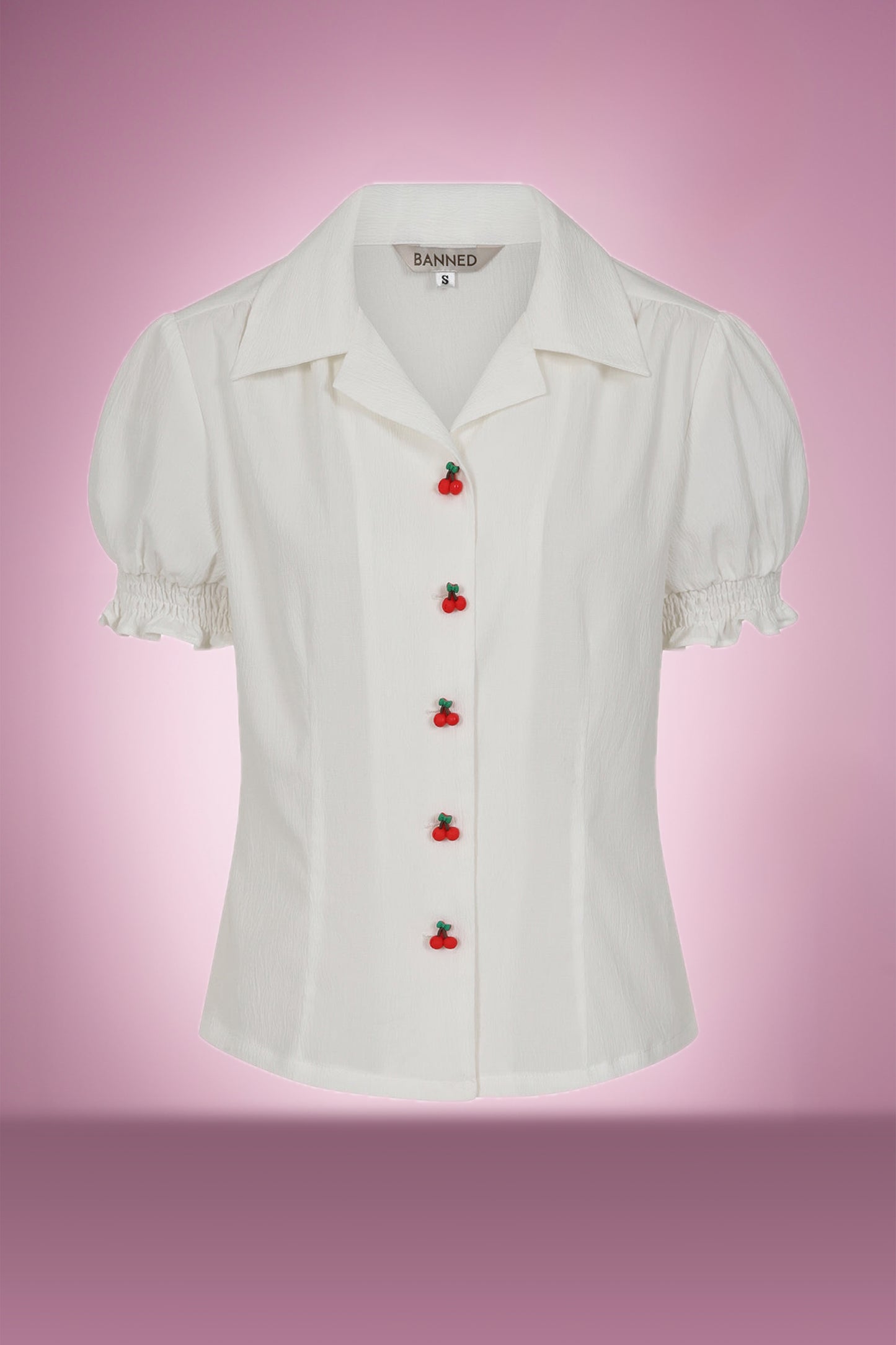 Cherry Pie Blouse in White