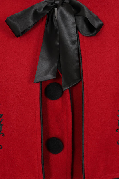 Forbidden Romance Embroidered Swing Coat and Cape PRE ORDER