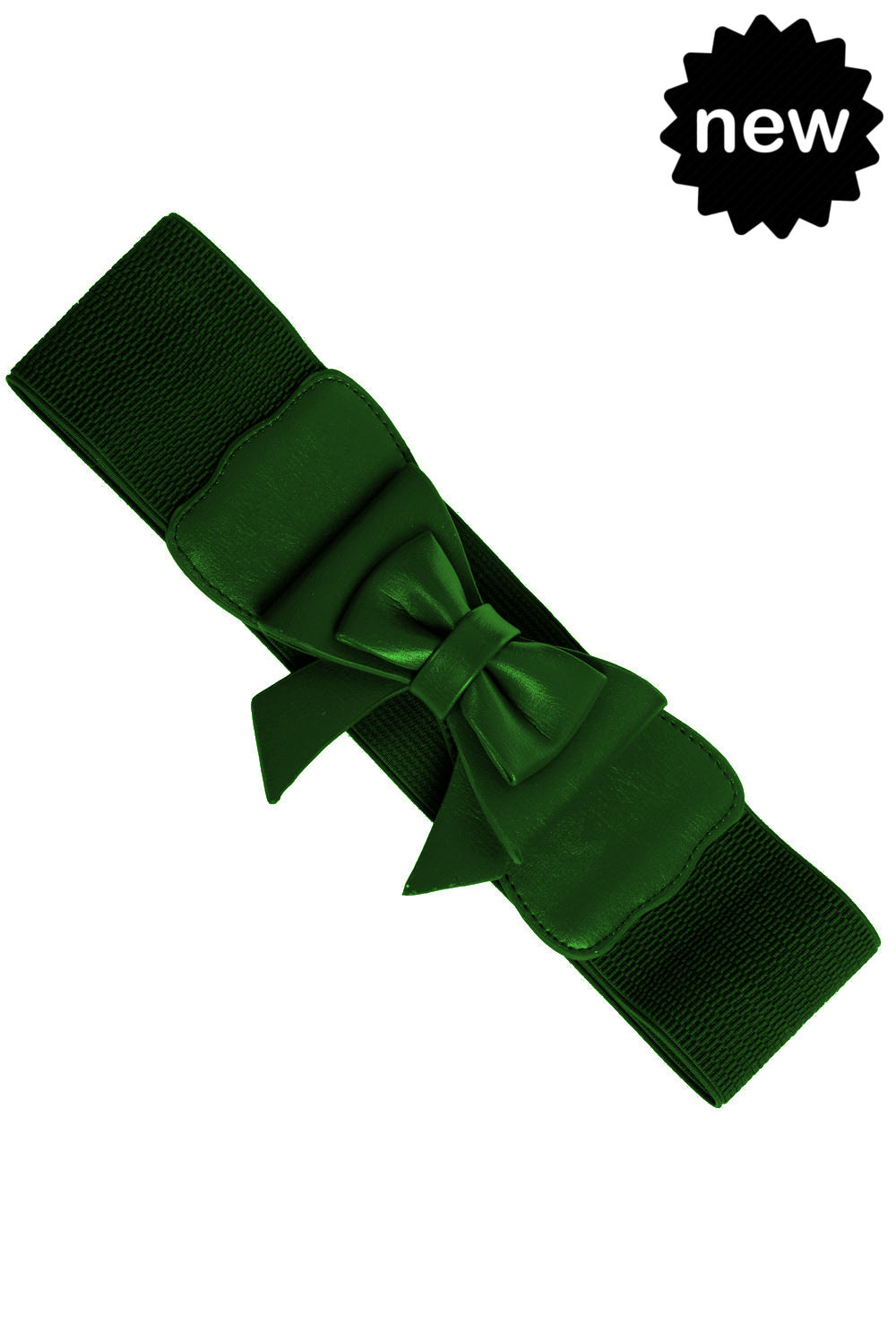 Brianna Bow Belt - Bottle Green