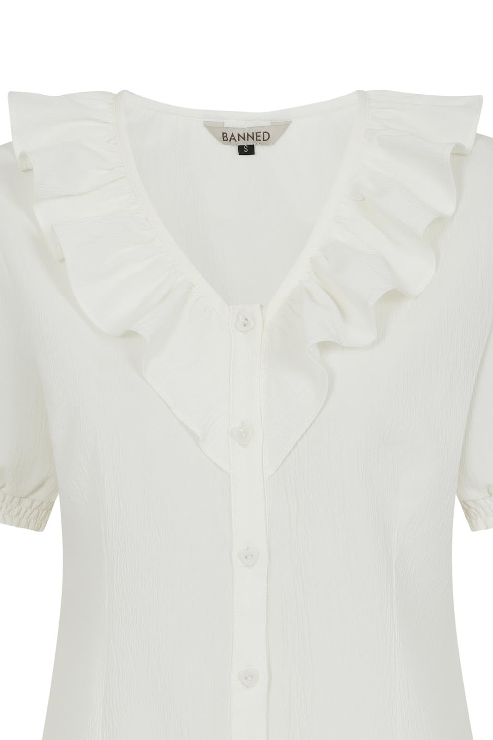 Veronica Frill Blouse in White