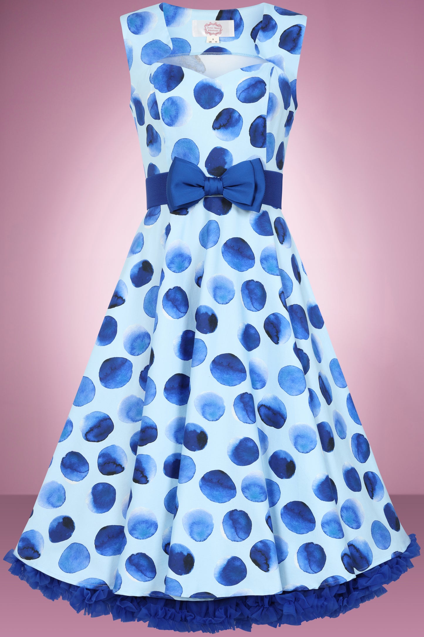 Watercolour Polka Swing Dress
