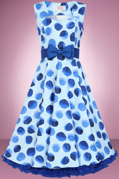 Watercolour Polka Swing Dress