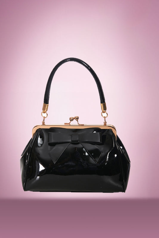 Sweet Dreams Handbag in Black Patent