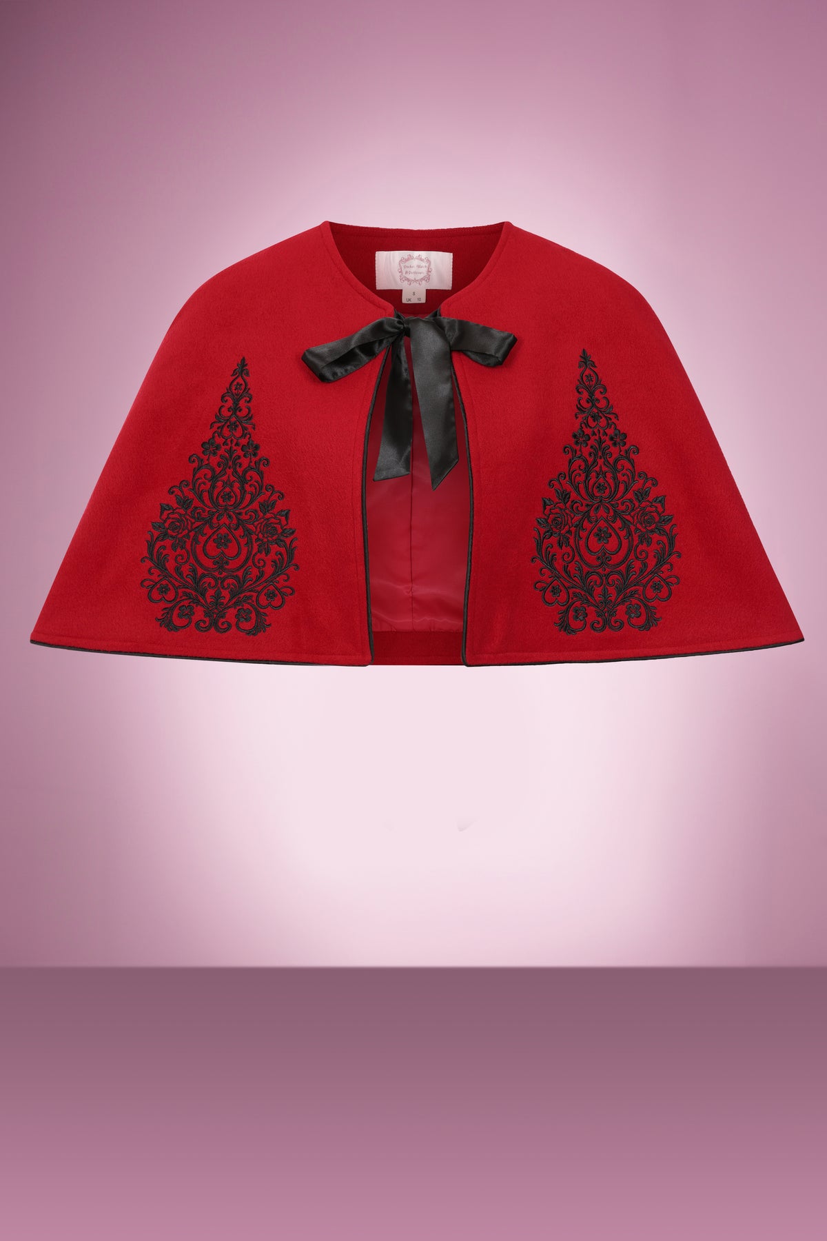 Forbidden Romance Embroidered Swing Coat and Cape PRE ORDER