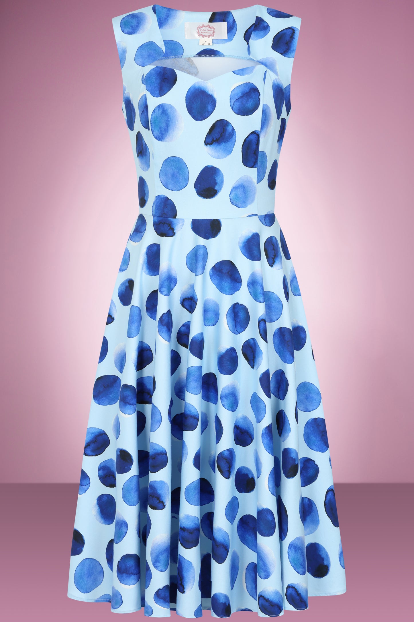 Watercolour Polka Swing Dress