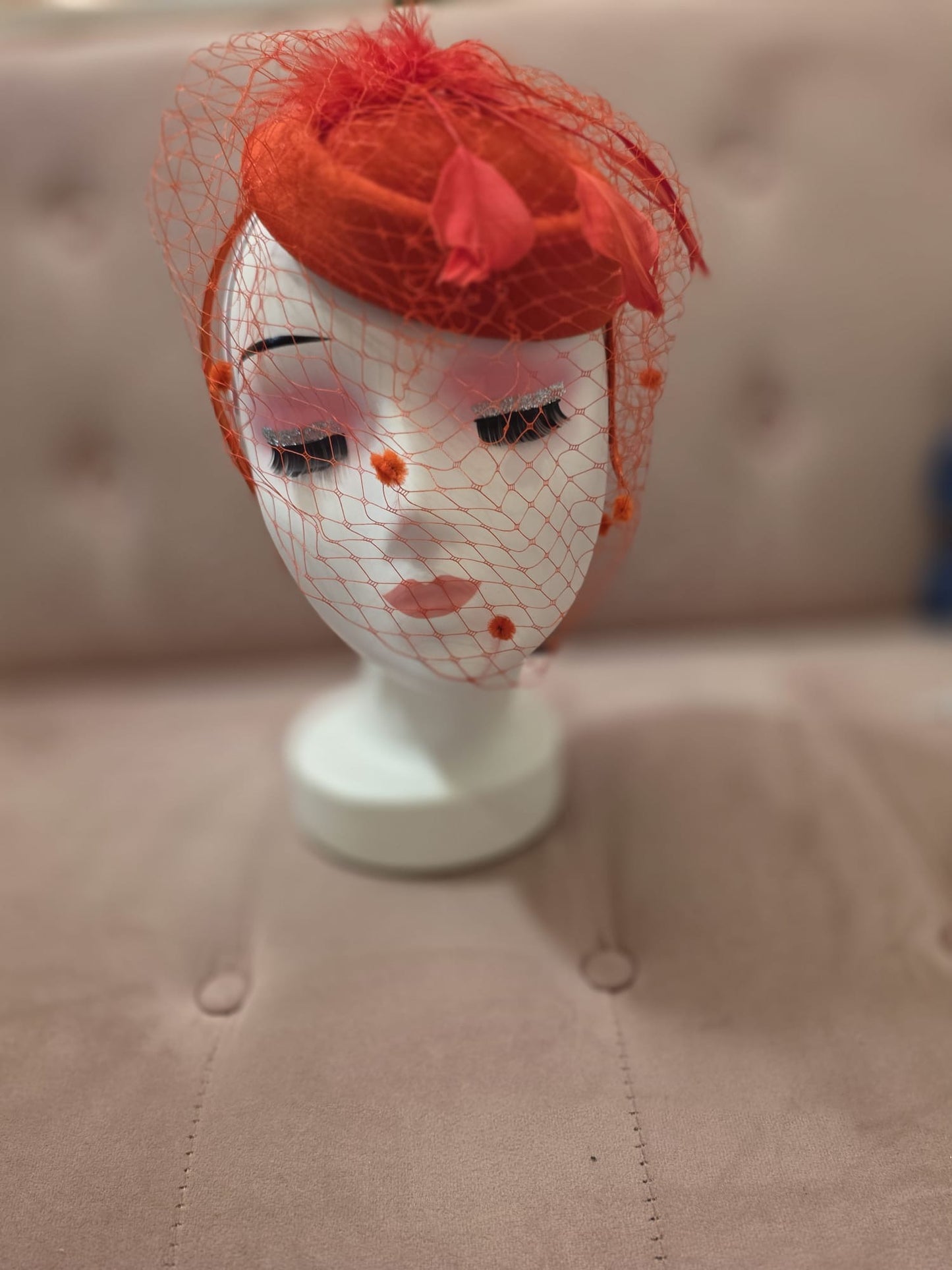 Maud Fascinator - Red
