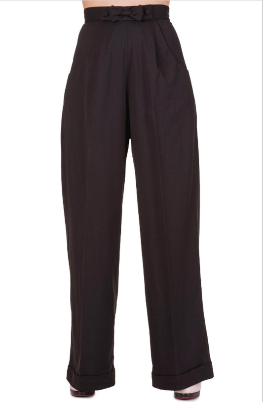 Beatrice Bow Swing Pants BLACK