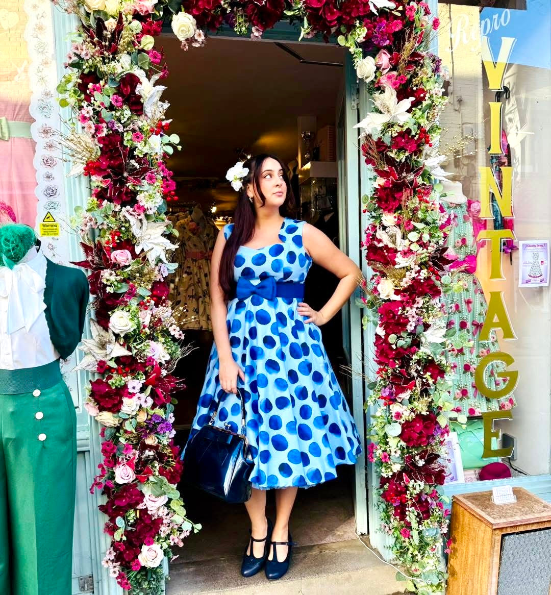 Watercolour Polka Swing Dress