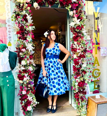 Watercolour Polka Swing Dress
