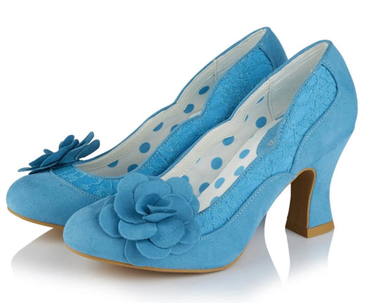 Ruby Shoo Turquoise Rose Shoes