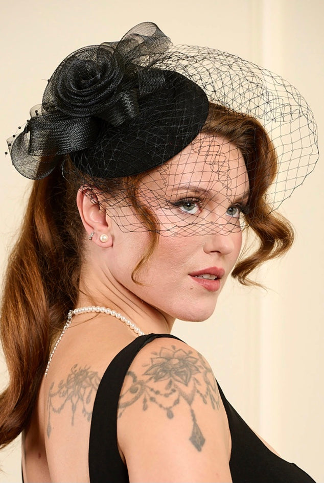 Black Bloom Fascinator