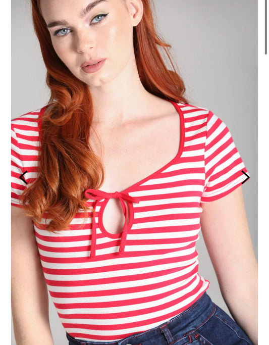 HB stripe Kit Top Red