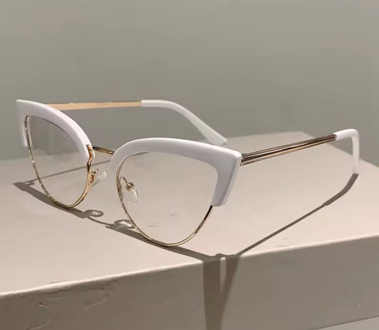 White Cat Wing Glasses