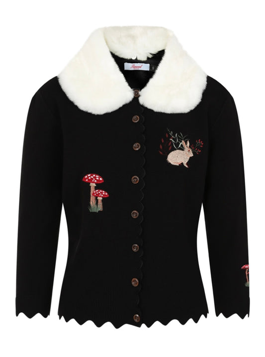 Black Winter bunny cardi