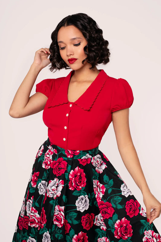 Red Maddy Blouse