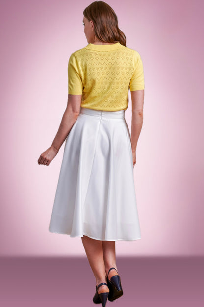 Hearts Wave Yellow Cardi