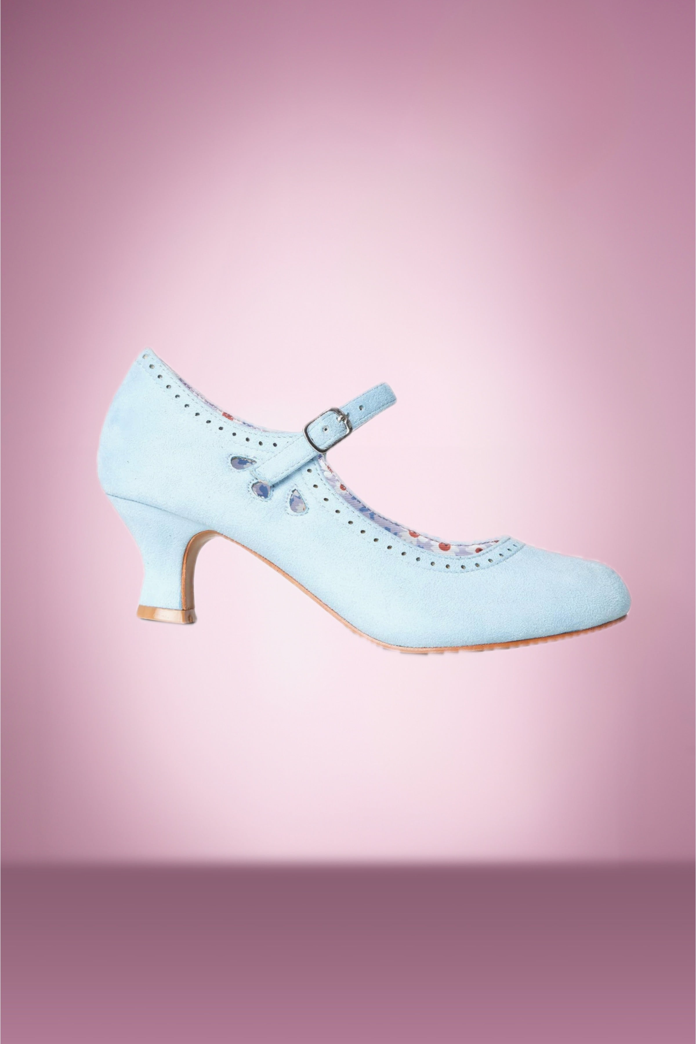 Baby Blue Mid Heel Shoes