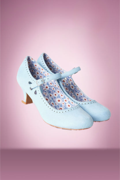 Baby Blue Mid Heel Shoes