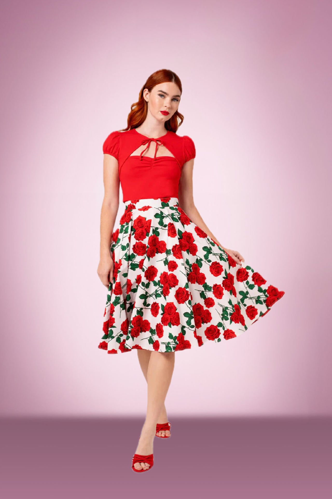 Roses Swing Skirt