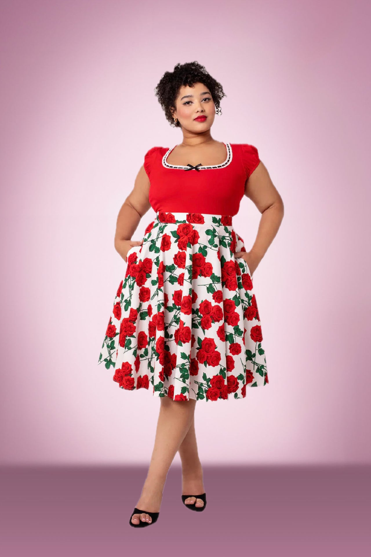 Roses Swing Skirt