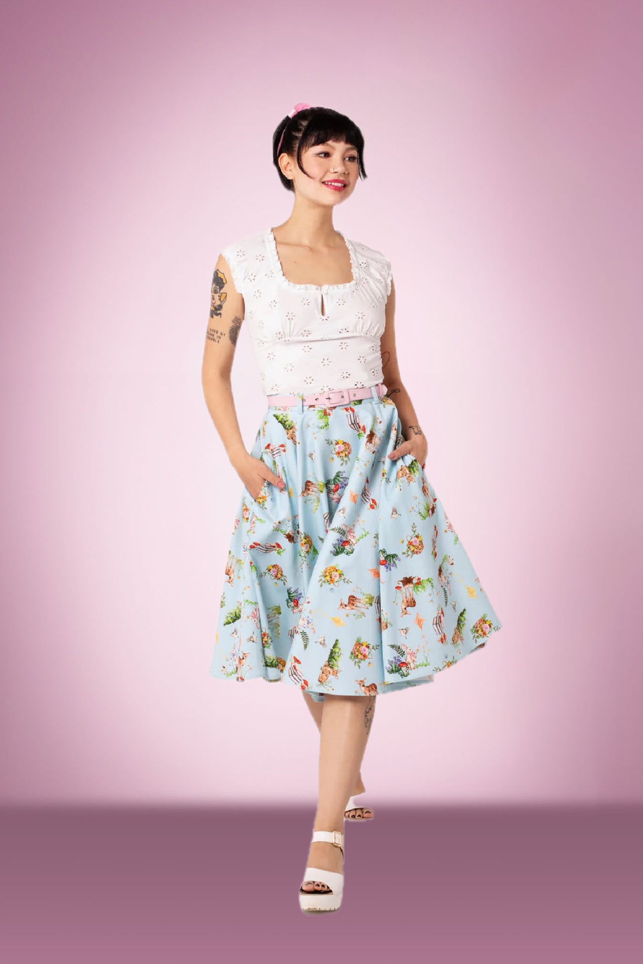 Here comes Spring Swing Skirt