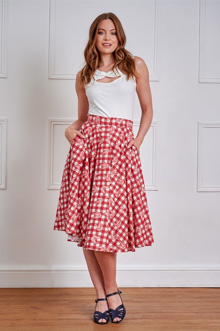Sealed with a kiss swing skirt