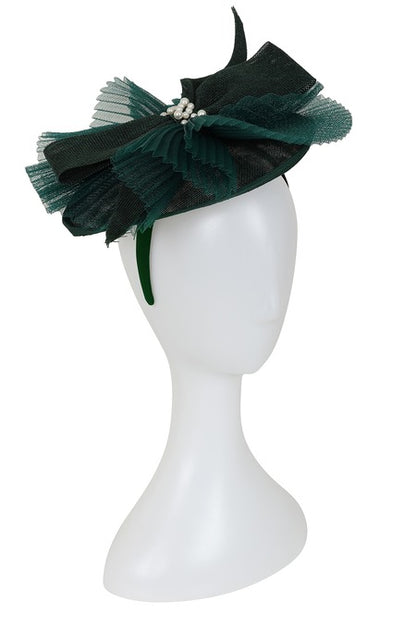 Eliza Fascinator - Forest Green