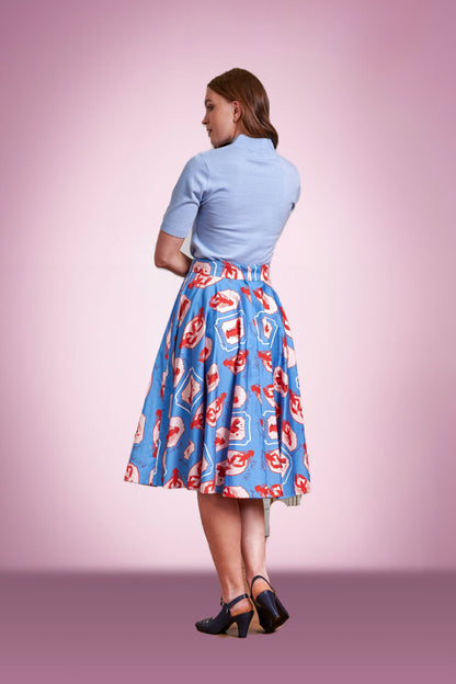 Blue Libby Lobster Love Skirt